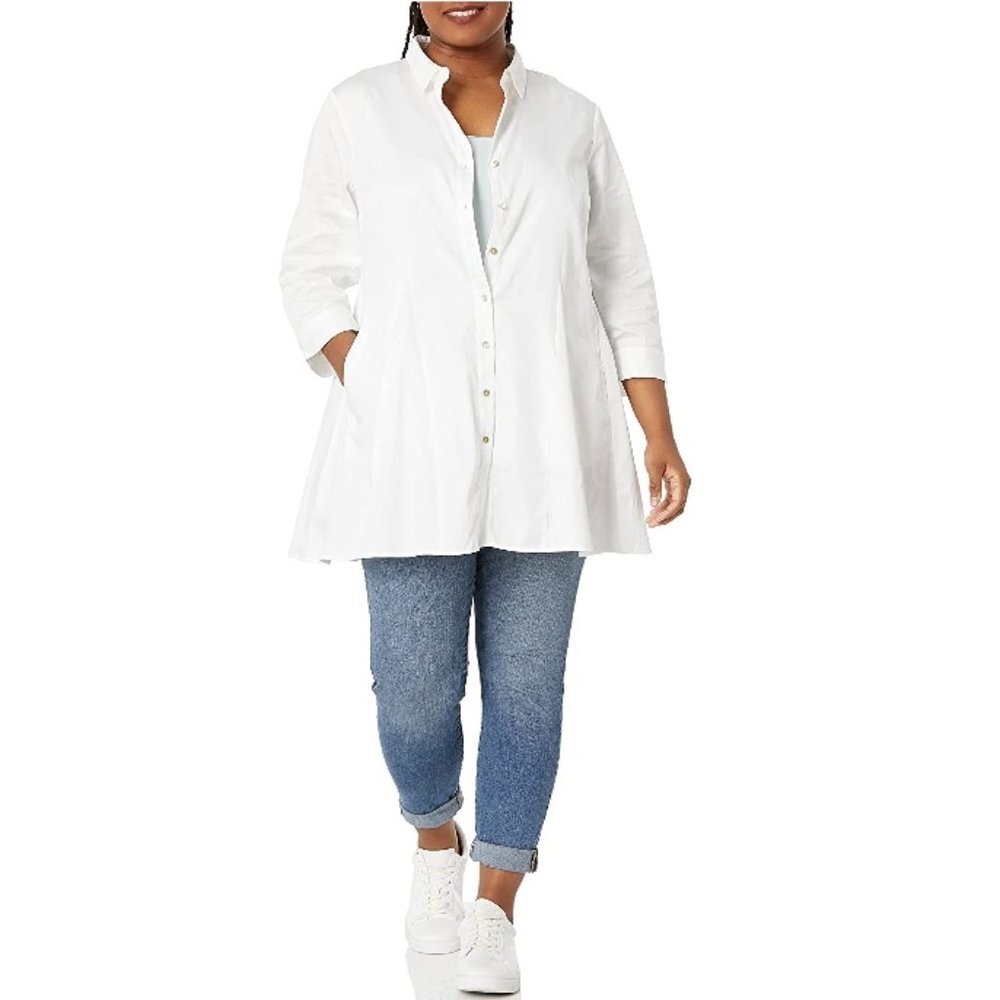 NIC+ZOE Santa Monica Tunic in Paper White
